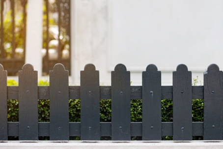 Black fence at a home